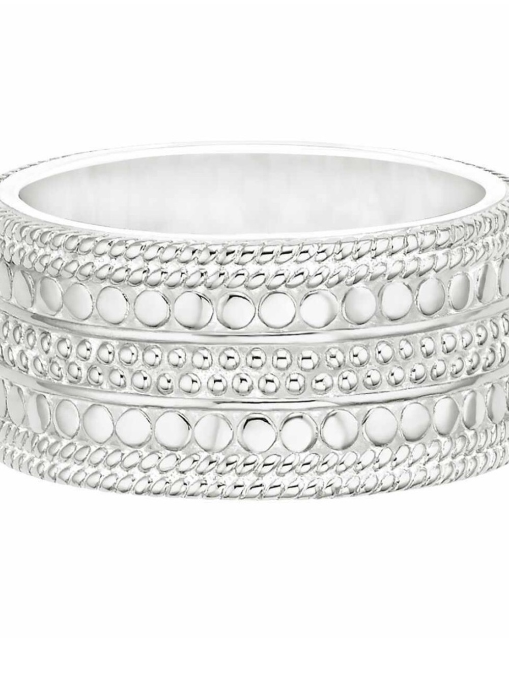 Anna Beck Divided Cigar Band Ring- Silver